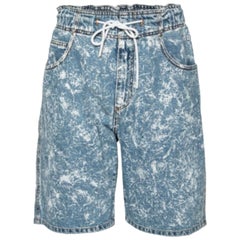 MSGM Short en denim bleu délavé à l'acide M