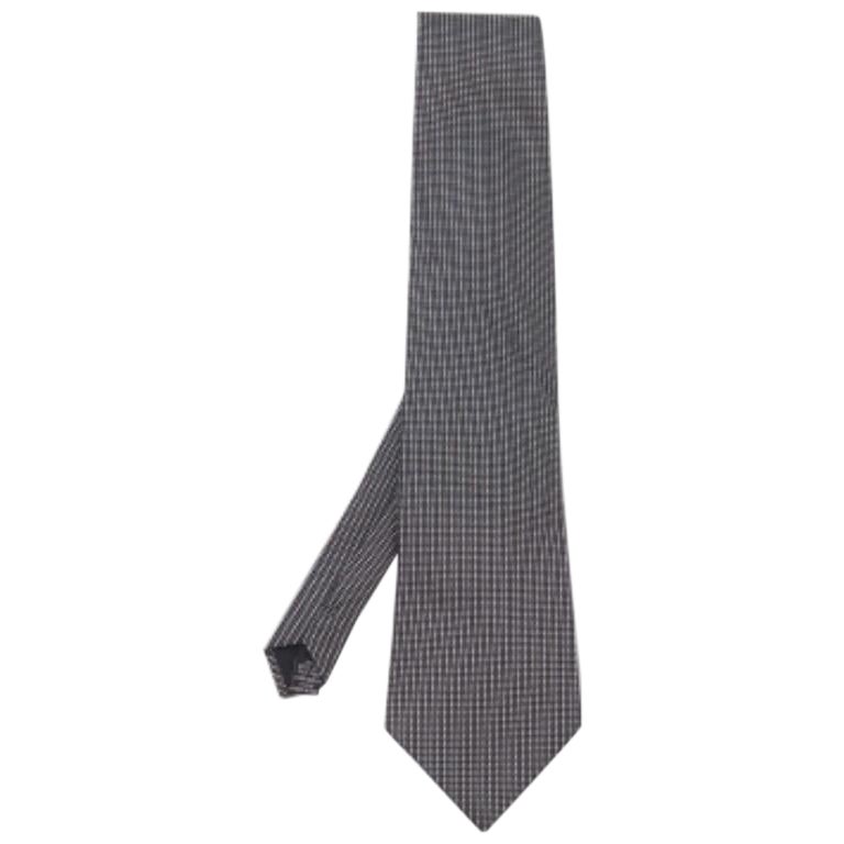 Boss By Hugo Boss Monochrome Jacquard-Seidenkrawatte im Angebot