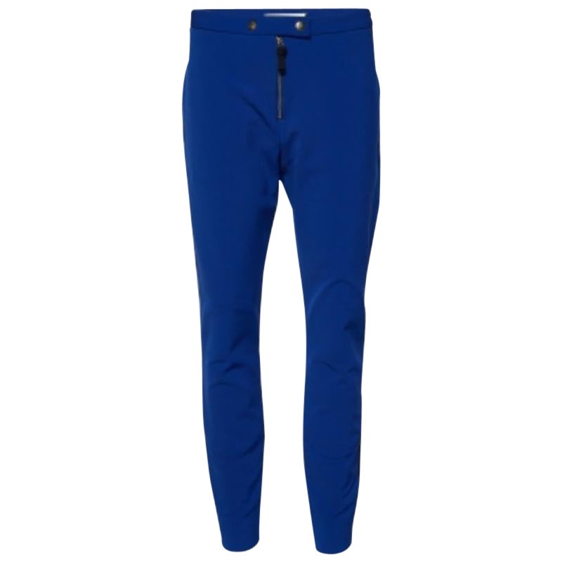 Marni Royal Blue Stretch Knit Zip Detail Leggings M For Sale