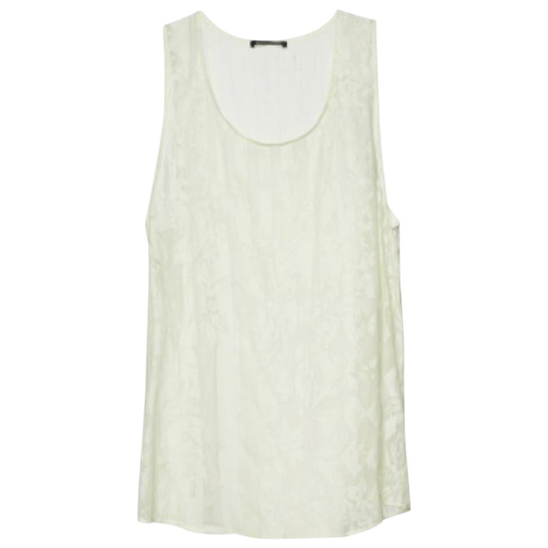 Balmain Gelb Harlekin Check Jacquard ärmelloses Tank Top S im Angebot