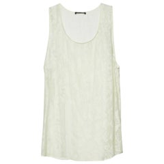 Balmain Yellow Harlequin Check Jacquard Sleeveless Tank Top S