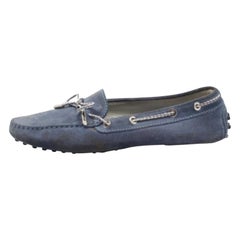 Tod's Blau Wildleder Gommini Driving Loafers Größe 40