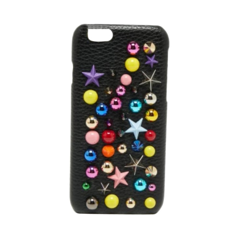 Funda para iPhone 6 Dolce & Gabbana de piel negra embellecida