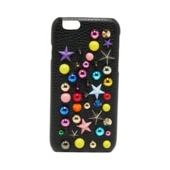 Funda para iPhone 6 Dolce & Gabbana de piel negra embellecida
