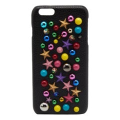 Funda para iPhone 6 Plus Dolce & Gabbana de piel negra embellecida