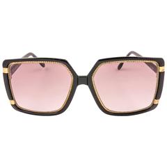 New Retro Ted Lapidus Paris TL 15 01 Gold & Black 1970 Sunglasses