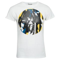 Dior Homme T-shirt à manches courtes et col rond imprimé blanc XS