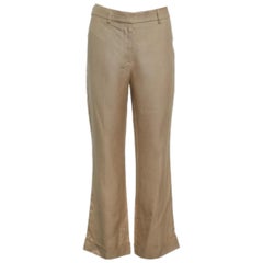 Stella McCartney Beige Pantalones con dobladillo M