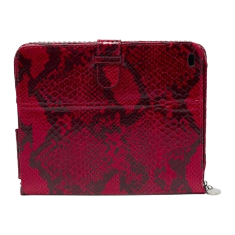 Stella McCartney Étui pour iPad 2 en faux python rouge