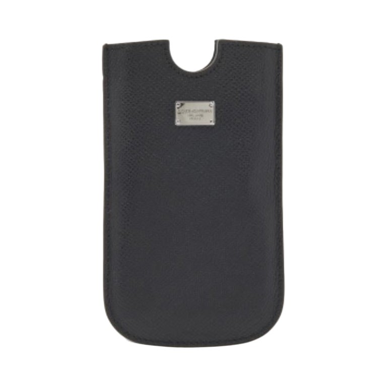 Dolce & Gabbana Custodia per smartphone SIII in pelle nera in vendita