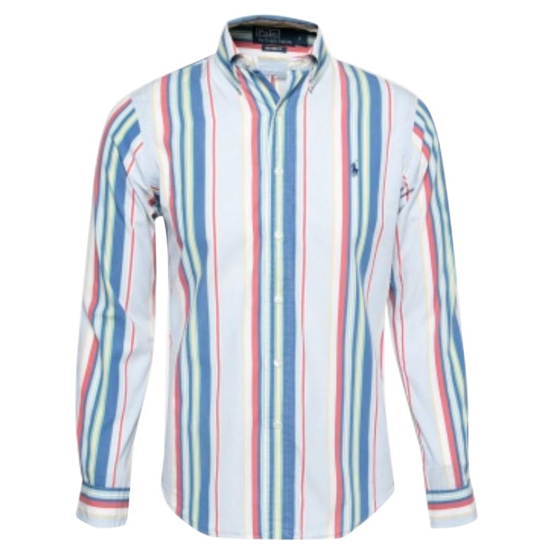 Polo Ralph Lauren - Camicia button down in cotone a righe multicolore S