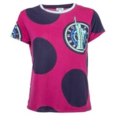 Kurzarm-T-Shirt von Kenzo mit Magenta-Logo bedruckt S