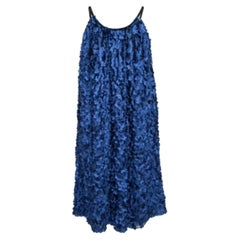 Giorgio Armani Blue - Robe droite en tulle avec applications florales S