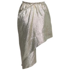 Stella McCartney jupe asymétrique Brynn froncée en lurex doré S
