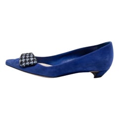 Dior Blue Suede  Ballet Flats Size 35.5