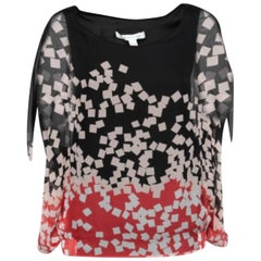 Diane von Furstenberg Camicetta Robyn in seta stampata multicolore S