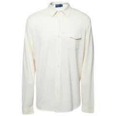 Polo Ralph Lauren - Camicia a maniche lunghe in cotone color crema XL