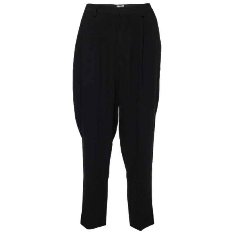 Miu Miu Black Crepe Tapered Trousers M