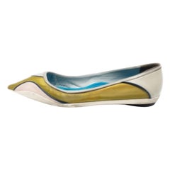 Dior - Ballerines en cuir et tissu multicolores Taille 36