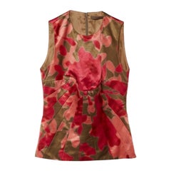 Etro Top sans manches en satin multicolore S