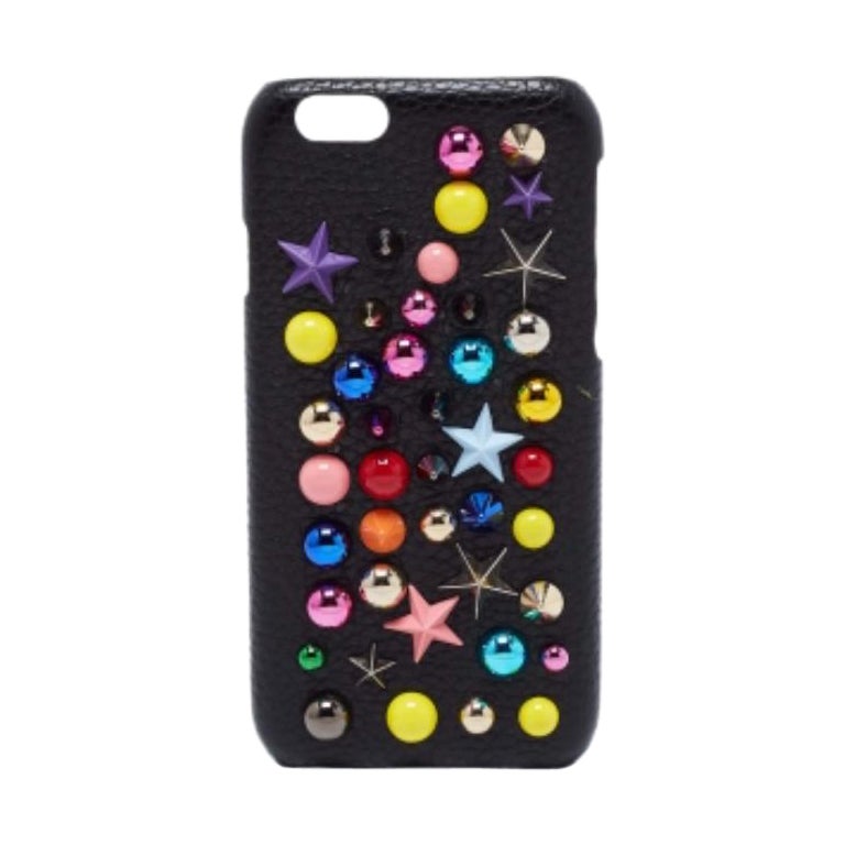 Funda para iPhone 6 Dolce & Gabbana de piel negra embellecida