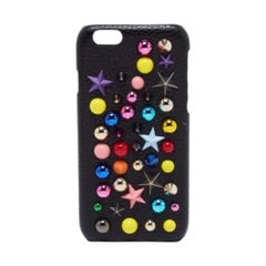 Funda para iPhone 6 Dolce & Gabbana de piel negra embellecida