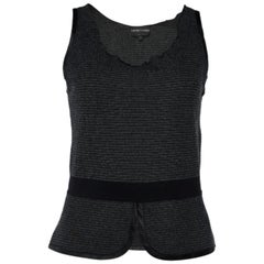 Emporio Armani Top senza maniche in maglia nera S