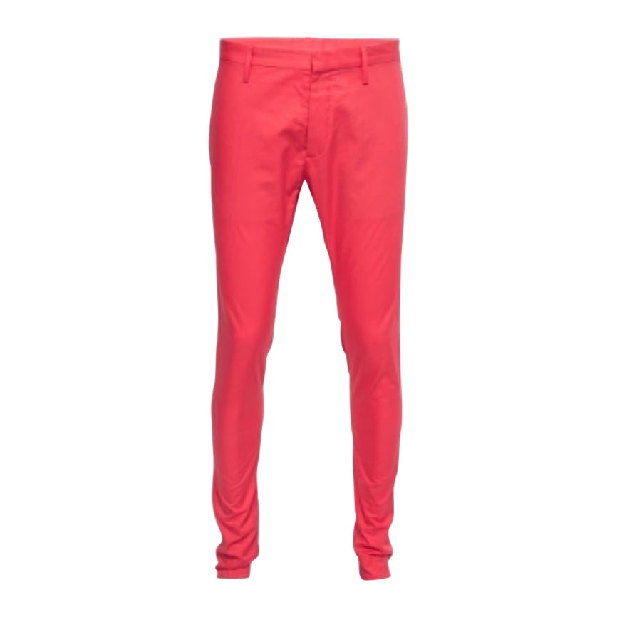 Dsquared2 Coral Pink Cotton Trousers M For Sale