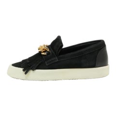 Giuseppe Zanotti - Scarpe da ginnastica con frange in camoscio nero Taglia 40