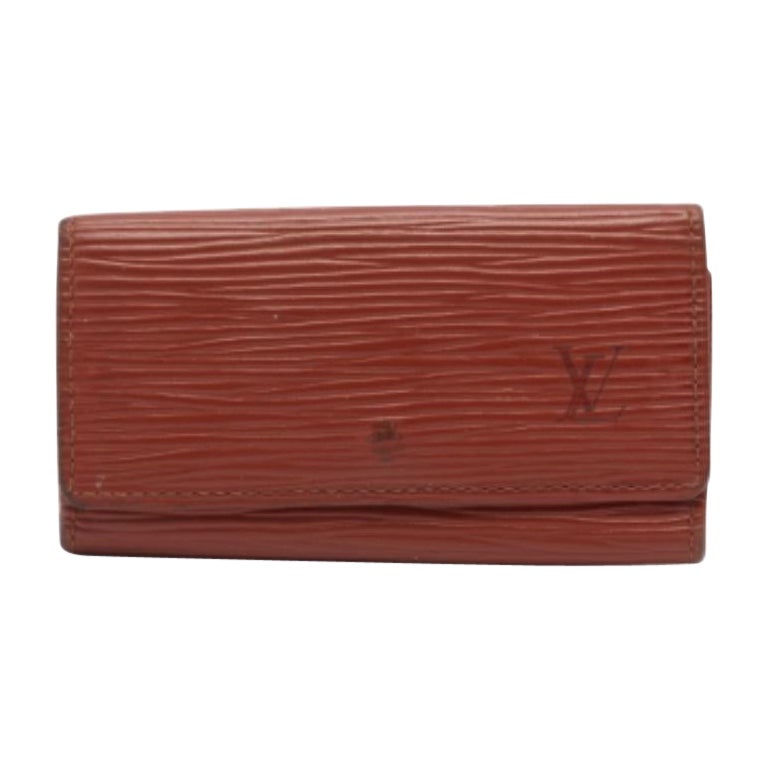 Louis Vuitton Brown Epi Leather 4 Key Holder For Sale