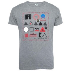 Kenzo Camiseta algodón estampado símbolo OVNI gris S