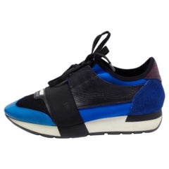 Balenciaga Cuir et cuir multicolore  Mesh Race Runner Sneakers Size 38