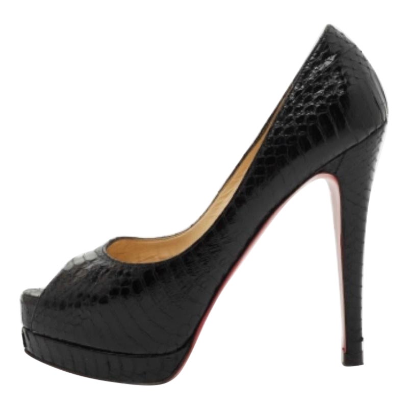 Christian Louboutin Pumps Altadama in pitone nero misura 36,5