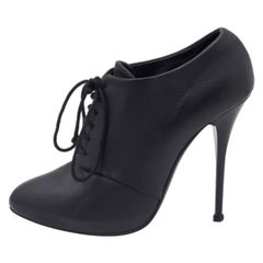 Giuseppe Zanotti Bottines à lacets en cuir noir Taille 37.5