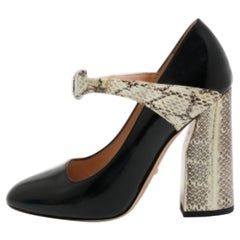 Escarpins Nimue en cuir tricolore et peau de serpent Gucci Taille 37