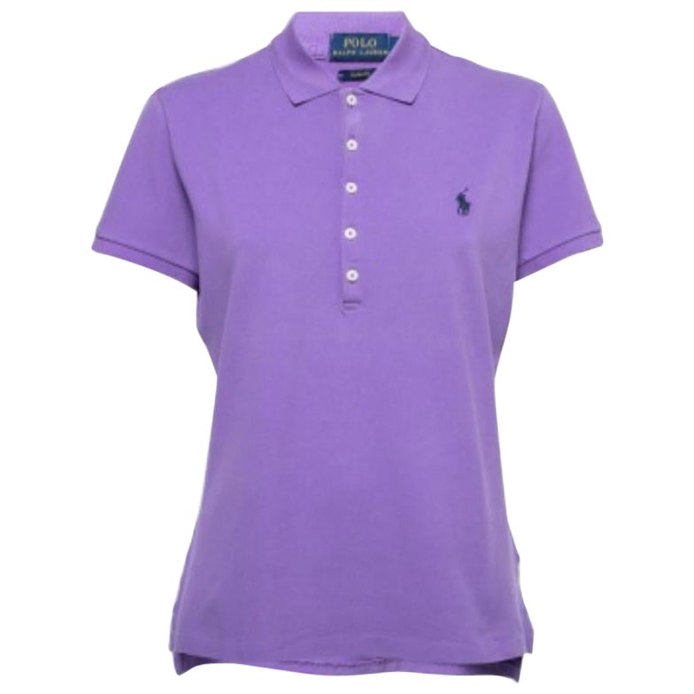 Polo Ralph Lauren Purple Cotton Pique Polo T-Shirt L en venta