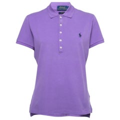 Used Polo Ralph Lauren Purple Cotton Pique Polo T-Shirt L