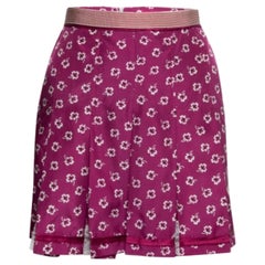 D&G by Dolce & Gabbana Pink Printed Silk Mini Skirt S