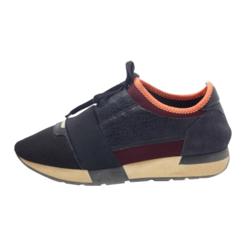 Balenciaga Piel Multicolor Y Malla Race Runner Low Top Sneakers Talla 39