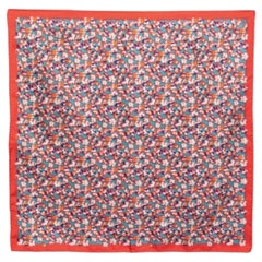 Sciarpa in seta con stampa floreale rossa di Tory Burch