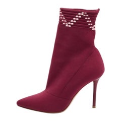 Malone Souliers - Bottines Mariah en tricot prune, taille 36