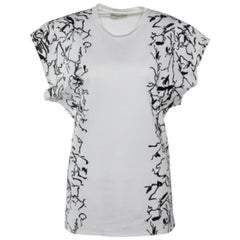 Balenciaga White Abstract Print Cotton Crew Neck T-Shirt M