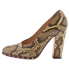 Valentino Pumps con borchie in pelle di pitone multicolore misura 37,5
