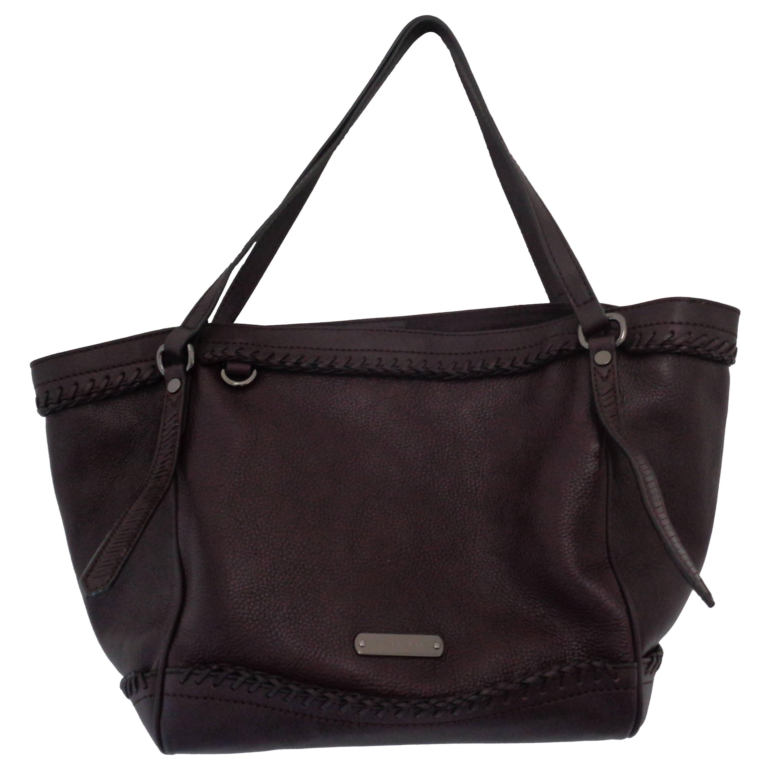 Burberry Dark Brown Leather Shoulder Bag