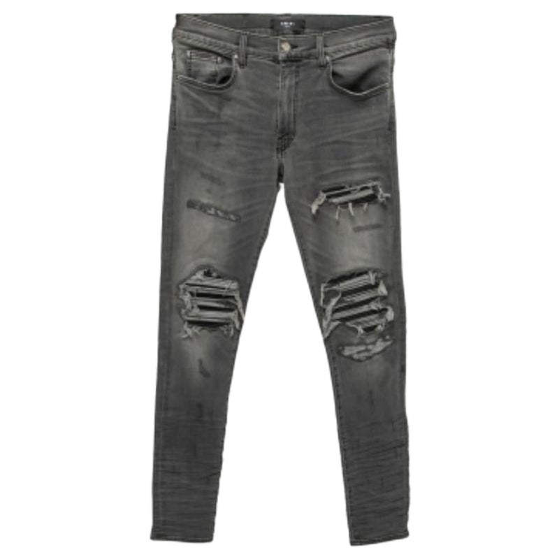 Amiri - Jean skinny en denim gris vieilli taille M 31" en vente