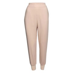 Stella McCartney Pantalones de punto de crepé rosa claro M