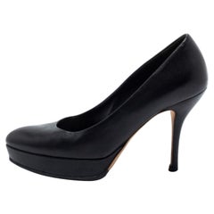 Gucci escarpins à plateforme en cuir noir Taille 37