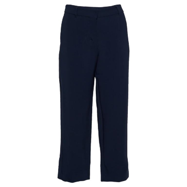 S' Max Mara Dark Blue Regular Fit Trousers M For Sale