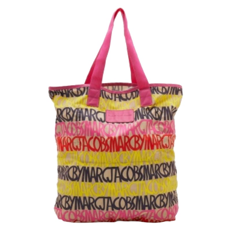 Marc By Marc Jacobs Tote in nylon stampato multicolore in vendita