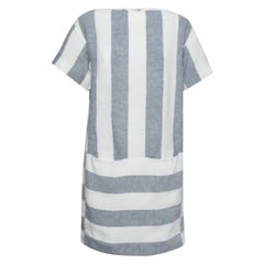 Weekend Max Mara Blue & White Striped Linen Dress M